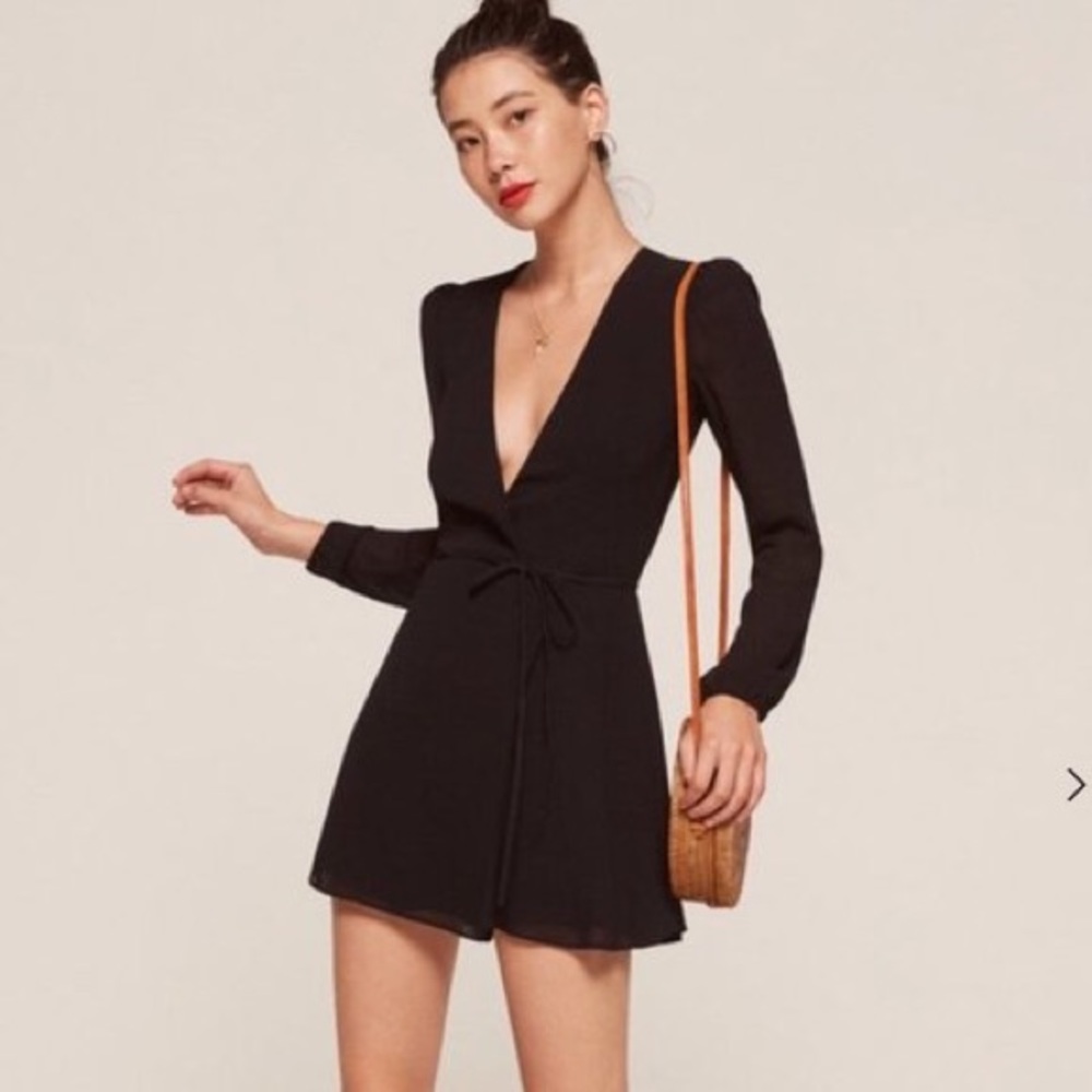 Reformation Black Mini Dress